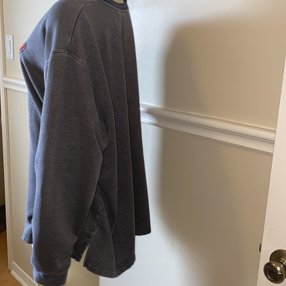 Vintage Grey Mickey Mouse V-Neck Sweater with Blue Embroidery - Picture 4 of 7